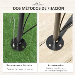 Arco de Jardín de Metal para Rosas y Plantas Trepadoras Arco de Soporte para Plantas y Decoraciones 114x30x230 c... - Ogal.Es
