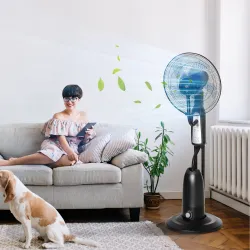 Ventilador Nebulizador Ventilador con Agua Oscilante 90W Control Remoto 3 Modos 3 Velocidades Temporizador Ø44,5... - Ogal.Es