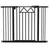 Barrera para Mascotas Extensible con Cierre Automático y Sistema de Doble Bloqueo 74-100x76 cm Negro - Ogal.Es