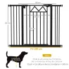 Barrera para Mascotas Extensible con Cierre Automático y Sistema de Doble Bloqueo 74-100x76 cm Negro - Ogal.Es