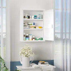 Botiquín para Medicinas de 3 Niveles Armario de Botiquín con Cerradura y 2 Llaves para Cocina Baño 40x15x53,5 cm... - Ogal.Es