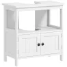 Mueble para Debajo del Lavabo con 2 Puertas y Estante Abierto Mueble para Lavabo con Pie 60x30x60 cm Blanco - Ogal.Es