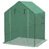Cubierta de Repuesto de Invernadero 140x143x190 cm con Ventana Puerta con Cremallera Anti-UV Protección de Plant... - Ogal.Es