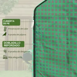 Cubierta de Repuesto de Invernadero 140x143x190 cm con Ventana Puerta con Cremallera Anti-UV Protección de Plant... - Ogal.Es