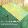 Cubierta de Repuesto de Invernadero 140x143x190 cm con Ventana Puerta con Cremallera Anti-UV Protección de Plant... - Ogal.Es
