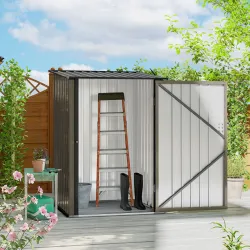 Caseta de Jardín Metálica 0,92 m² 100x103x160 cm con 1 Puerta y Cerradura para Almacenamiento de Herramientas Ma... - Ogal.Es