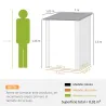 Caseta de Jardín Metálica 0,92 m² 100x103x160 cm con 1 Puerta y Cerradura para Almacenamiento de Herramientas Ma... - Ogal.Es