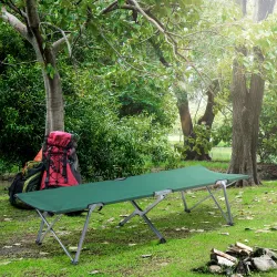 Cama de Acampada Plegable de Tela Oxford 600D con Marco Metálico Carga 136 kg para Playa Senderismo 193x64x40 cm... - Ogal.Es