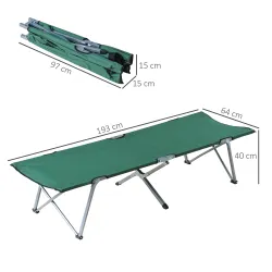 Cama de Acampada Plegable de Tela Oxford 600D con Marco Metálico Carga 136 kg para Playa Senderismo 193x64x40 cm... - Ogal.Es