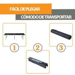 Cama de Acampada Plegable de Tela Oxford 600D con Marco Metálico Carga 136 kg para Playa Senderismo 193x64x40 cm... - Ogal.Es