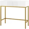 Mesa de Entrada con 2 Cajones y Patas de Acero Antivuelco Mueble de Recibidor para Salón Pasillo 80x31,5x75 cm B... - Ogal.Es