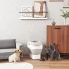 Contenedor de Comida para Perros 25L con Ruedas Taza Medidora Cuenco Plegable y Cuchara Gris - Ogal.Es