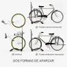 Aparcamiento para Bicicletas Vertical y Horizontal con Ganchos Ajustables para Bicicletas de 24-29 Pulgadas y 70... - Ogal.Es
