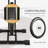 Aparcamiento para Bicicletas Vertical y Horizontal con Ganchos Ajustables para Bicicletas de 24-29 Pulgadas y 70... - Ogal.Es