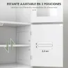 Mueble Auxiliar de Baño con 6 Puertas Estantes Ajustables Antivuelco Armario de Baño Moderno 60x30x170,5 cm Blanco - Ogal.Es