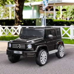 Coche Eléctrico para Niños de Batería 12 V BENZ G500 con Control Remoto Música Bocina 3-5 km/h Carga 30 kg Negro - Ogal.Es