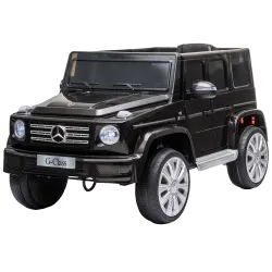 Coche Eléctrico para Niños de Batería 12 V BENZ G500 con Control Remoto Música Bocina 3-5 km/h Carga 30 kg Negro - Ogal.Es