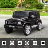 Coche Eléctrico para Niños de Batería 12 V BENZ G500 con Control Remoto Música Bocina 3-5 km/h Carga 30 kg Negro - Ogal.Es