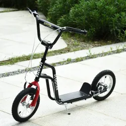 Patinete Infantil de +5 Años con Manillar Ajustable en Altura y Estructura de Acero Carga 100 kg 120x58x75-80 cm... - Ogal.Es