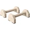 Barras Paralelas de Madera con Alfombra Antideslizante para Entrenamiento en Gimnasio Hogar 30x13x10 cm Natural - Ogal.Es