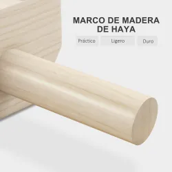Barras Paralelas de Madera con Alfombra Antideslizante para Entrenamiento en Gimnasio Hogar 30x13x10 cm Natural - Ogal.Es