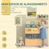 Estantería Infantil de Madera con 3 Compartimentos 2 Cubos y Cajón Móvil con 4 Ruedas 60x29,9x90 cm Rosa - Ogal.Es