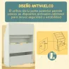 Estantería Infantil de Madera con 3 Compartimentos 2 Cubos y Cajón Móvil con 4 Ruedas 60x29,9x90 cm Verde - Ogal.Es