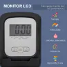 Bicicleta Estática con Respaldo 8 Niveles de Resistencia Magnética Longitud Ajustable Pantalla LCD para Casa Gris - Ogal.Es