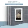 Armario con Espejo para Baño con 1 Estente de Almacenamiento 41x14x60 cm Blanco - Ogal.Es