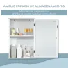 Armario con Espejo para Baño con 1 Estente de Almacenamiento 41x14x60 cm Blanco - Ogal.Es
