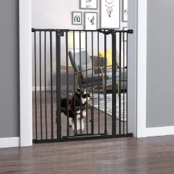 Barrera de Seguridad Extensible con Puerta Pequeña Cierre Automático y Sistema de Doble Bloqueo 74-101x104,1 cm ... - Ogal.Es