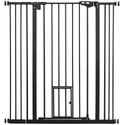 Barrera de Seguridad Extensible con Puerta Pequeña Cierre Automático y Sistema de Doble Bloqueo 74-101x104,1 cm ... - Ogal.Es