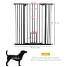 Barrera de Seguridad Extensible con Puerta Pequeña Cierre Automático y Sistema de Doble Bloqueo 74-101x104,1 cm ... - Ogal.Es