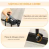 Barrera de Seguridad Extensible con Puerta Pequeña Cierre Automático y Sistema de Doble Bloqueo 74-101x104,1 cm ... - Ogal.Es
