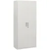 Archivador con Llave Estantes Ajustable Armario Archivador Metálico para Oficina Estudio Salón 80x40x180 cm Blanco - Ogal.Es