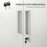 Archivador con Llave Estantes Ajustable Armario Archivador Metálico para Oficina Estudio Salón 80x40x180 cm Blanco - Ogal.Es