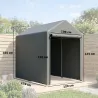 Carpa para Herramientas 1,2x1,8x1,65 m con 2 Habitaciones Puerta con Cremallera Impermeable Anti-UV Gris Oscuro - Ogal.Es