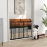 Barrera para Mascotas con 2 Extensiones Montaje a Presión Doble Bloqueo para Puerta Pasillo Escalera 75-115x76 c... - Ogal.Es