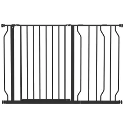 Barrera para Mascotas con 2 Extensiones Montaje a Presión Doble Bloqueo para Puerta Pasillo Escalera 75-115x76 c... - Ogal.Es
