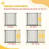 Barrera para Mascotas con 2 Extensiones Montaje a Presión Doble Bloqueo para Puerta Pasillo Escalera 75-115x76 c... - Ogal.Es