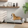 Sofá para Perros Grandes Cama Elevada para Perros con Cojín Lavable y Patas de Madera Carga 30 kg 98x67x25 cm Gr... - Ogal.Es