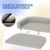 Sofá para Perros Grandes Cama Elevada para Perros con Cojín Lavable y Patas de Madera Carga 30 kg 98x67x25 cm Gr... - Ogal.Es