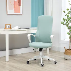 Silla de Oficina Giratoria Altura Ajustable con Reposabrazos Función de Basculante Respaldo Alto 62x56x110-119,5... - Ogal.Es