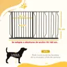 Barrera para Mascotas con 3 Extensiones Montaje a Presión Doble Bloqueo para Puerta Pasillo Escalera 75-145x76 c... - Ogal.Es