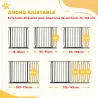 Barrera para Mascotas con 3 Extensiones Montaje a Presión Doble Bloqueo para Puerta Pasillo Escalera 75-145x76 c... - Ogal.Es