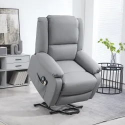 Sillón Levanta Personas Eléctrico con 8 Punto de Masaje Función de Calentamiento 2 Controles Remotos y Bolsillo ... - Ogal.Es