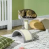 Árbol Rascador para Gatos Pequeños Altura 46 cm con Poste Tablero para Rascar Plataformas y Bola 35,5x37x46 cm Gris - Ogal.Es