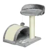 Árbol Rascador para Gatos Pequeños Altura 46 cm con Poste Tablero para Rascar Plataformas y Bola 35,5x37x46 cm Gris - Ogal.Es