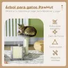 Árbol Rascador para Gatos Pequeños Altura 46 cm con Poste Tablero para Rascar Plataformas y Bola 35,5x37x46 cm Gris - Ogal.Es