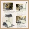 Árbol Rascador para Gatos Pequeños Altura 46 cm con Poste Tablero para Rascar Plataformas y Bola 35,5x37x46 cm Gris - Ogal.Es